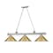 Z-Lite Cordon 3 Light Billiard, Brushed Nickel & Rubbed Brass 2306-3BN-RB15 - alternate 5